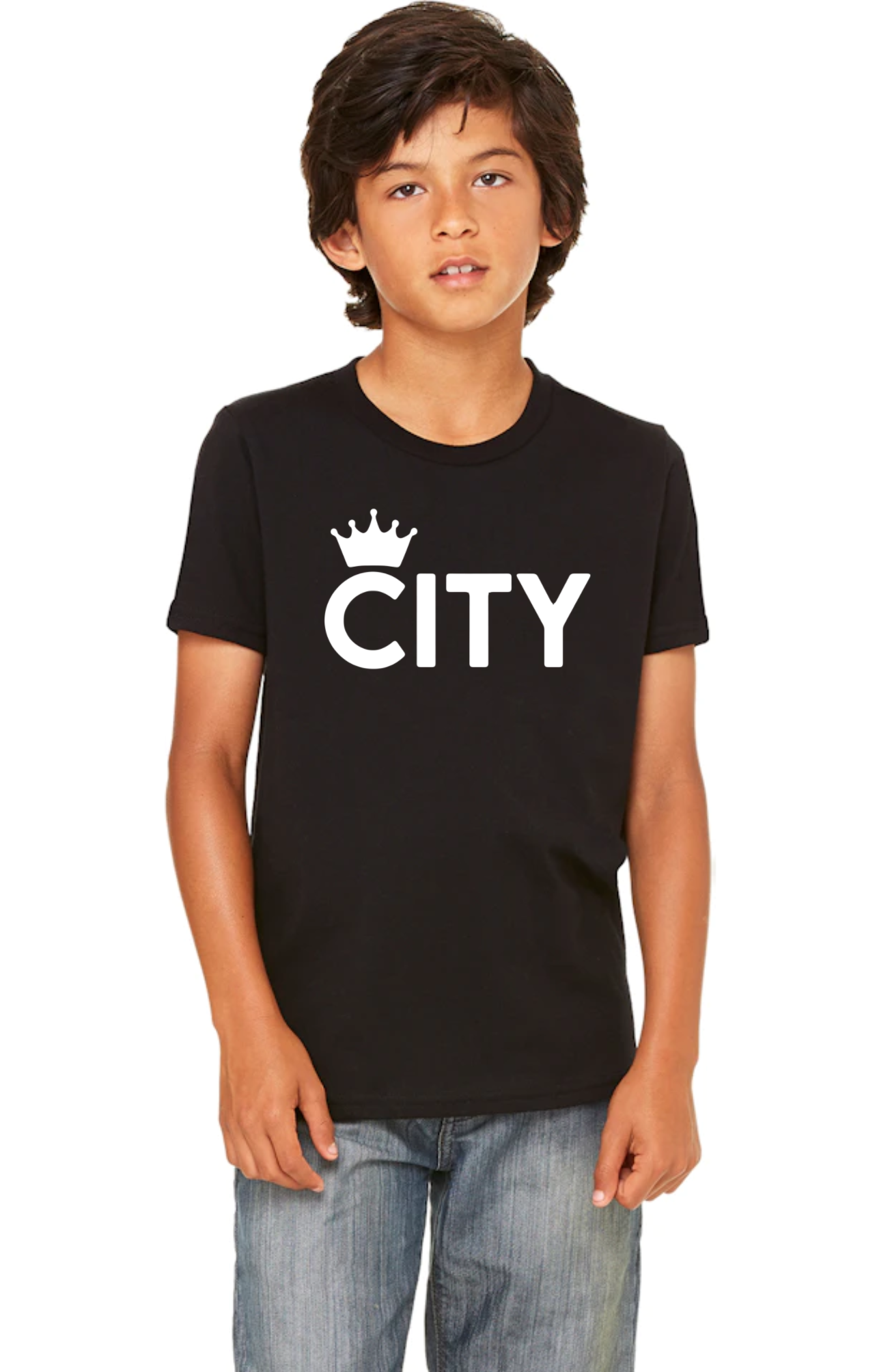 Heather Black "City" Jersey Tee - Youth Unisex