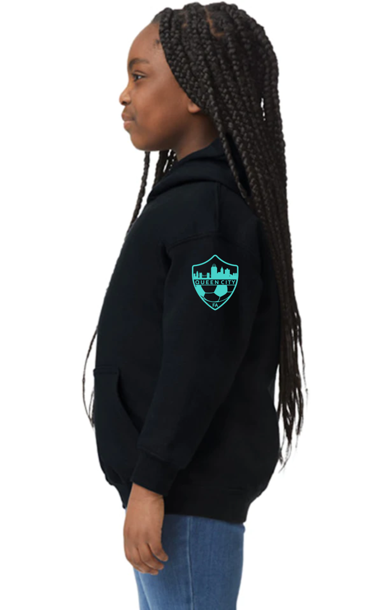 Black Rep the Crown Pullover Hoodie - Youth Unisex