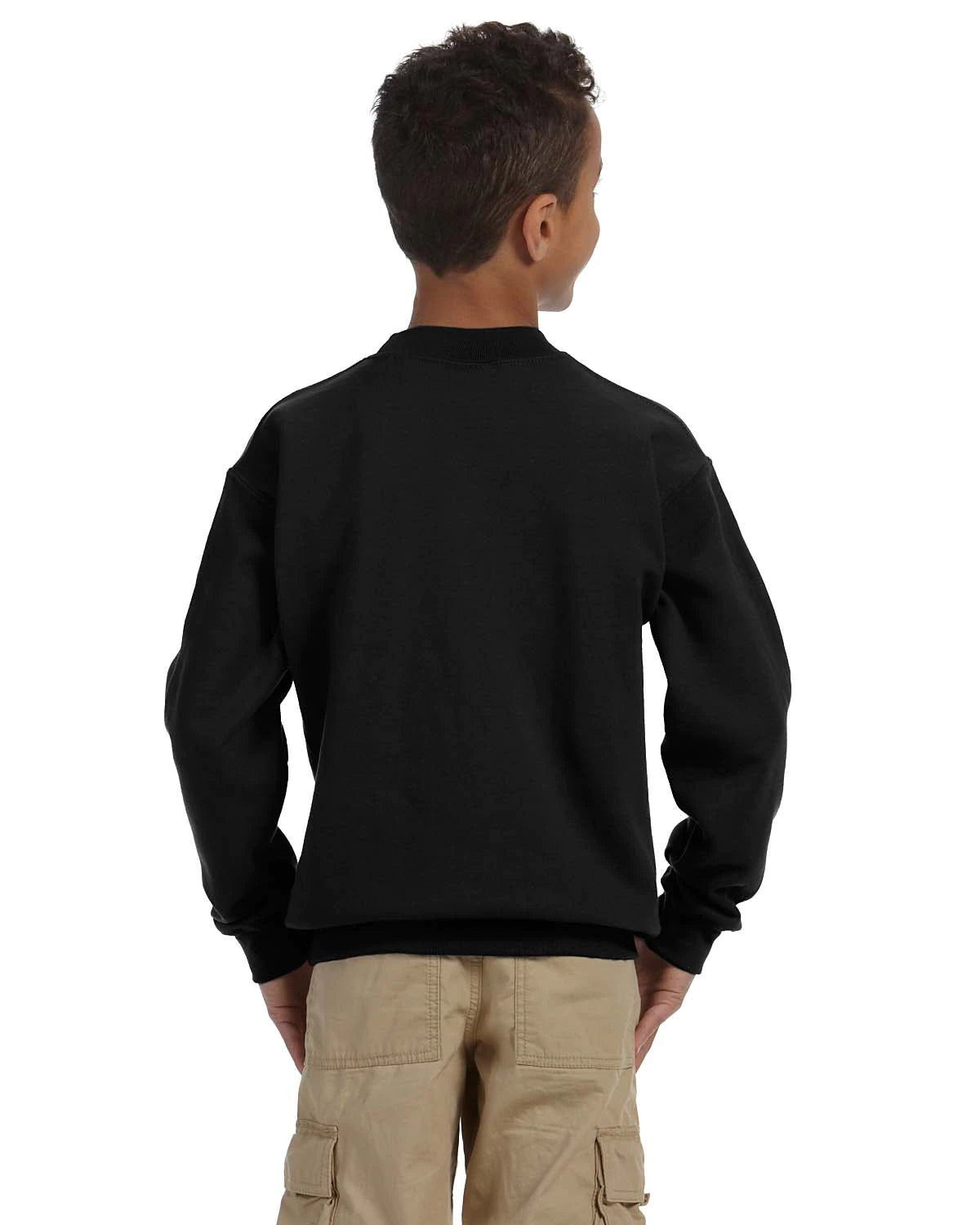 Black Heavy Blend Fleece Crew - Youth Unisex