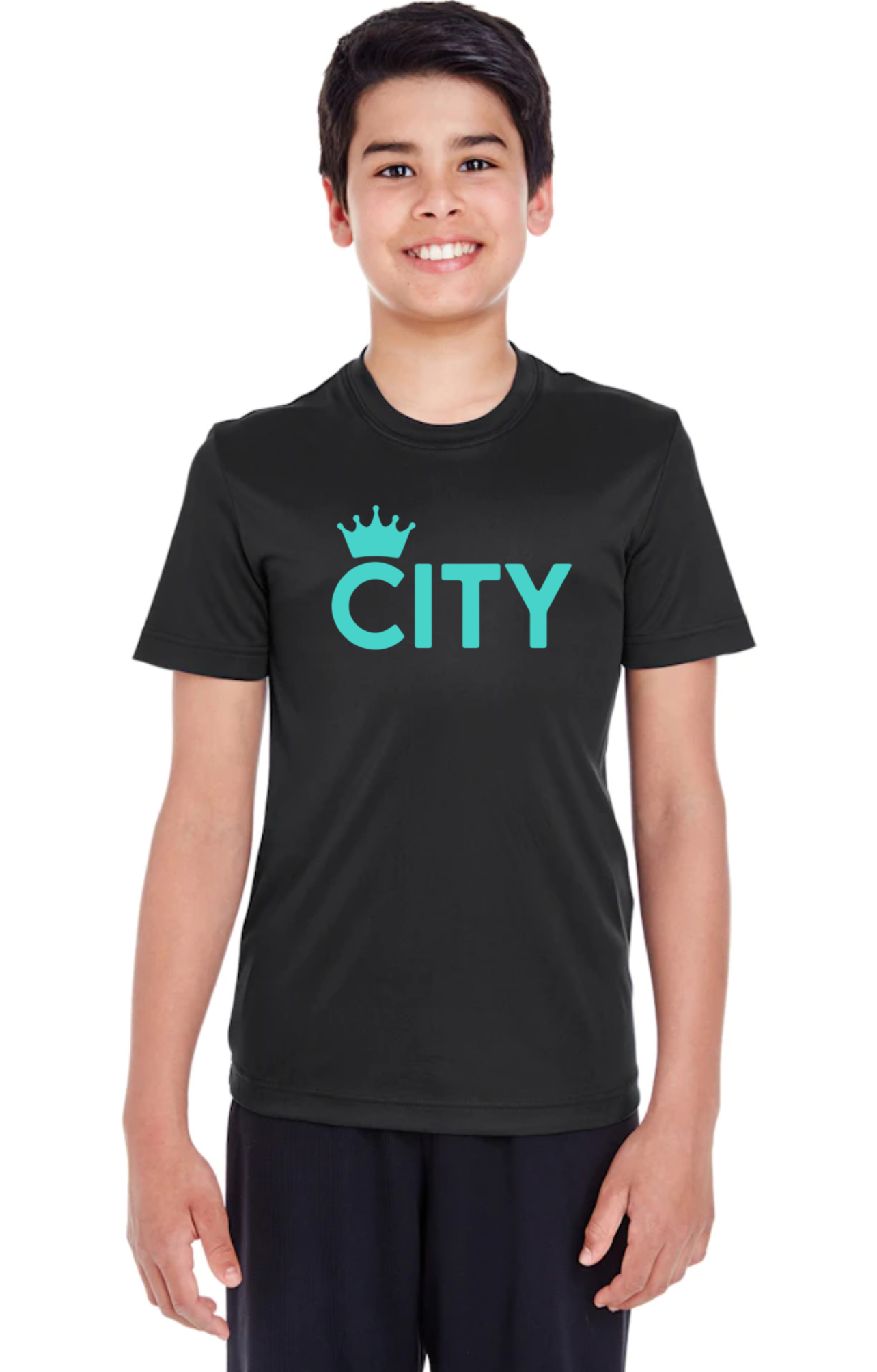 Black "City" Performance Tee - Youth Unisex