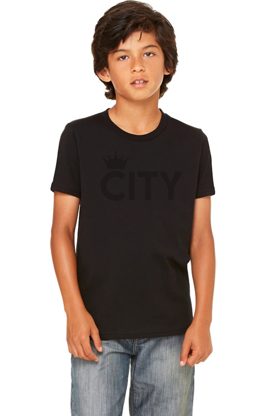 Heather Black "City" Jersey Tee - Youth Unisex