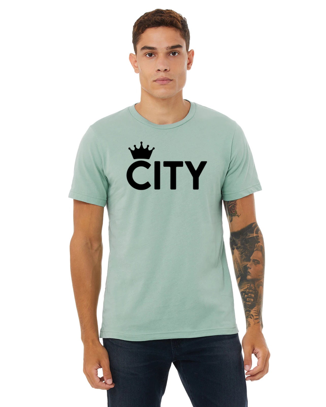Dusty Blue "City" Tee - Adult Unisex