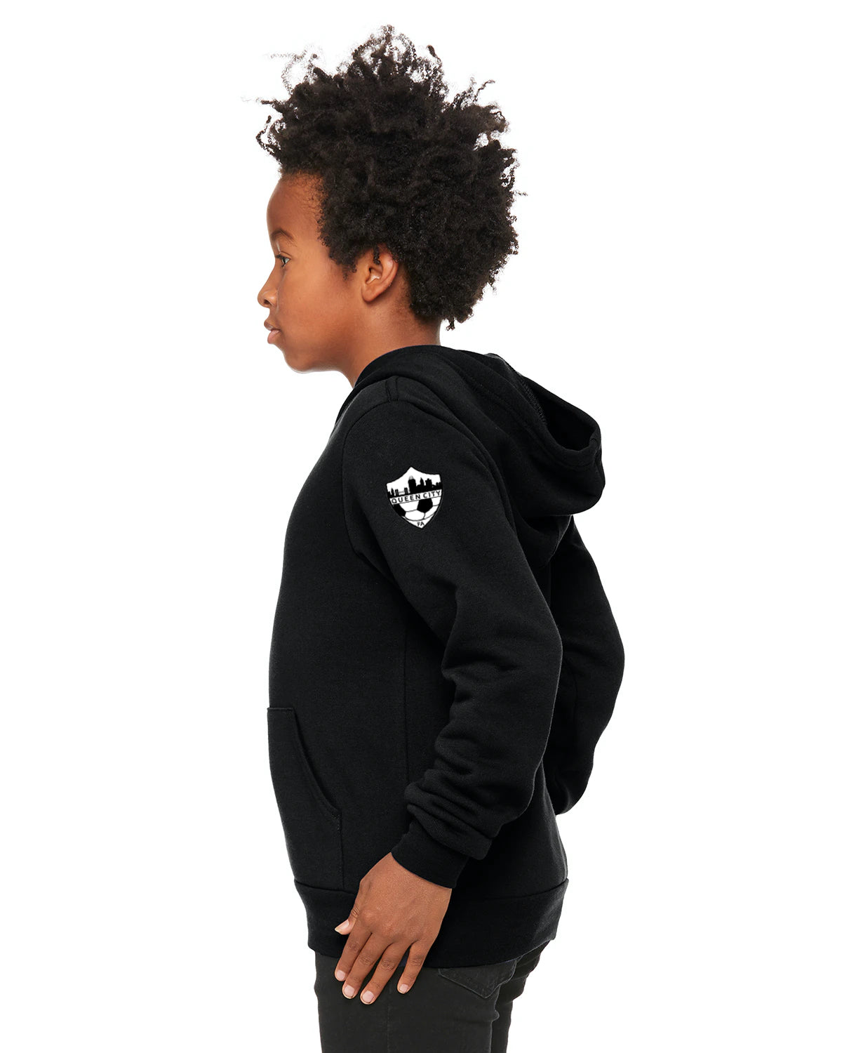 Black Rep the Crown Pullover Hoodie - Youth Unisex